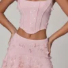 Lorelei Embellished Mid-Rise A-Line Mini Kjolar i Soft Pink