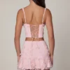 Lorelei Embellished Mid-Rise A-Line Mini Kjolar i Soft Pink