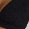 Loungewear V-ringad fleecebralette i svart