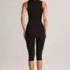 Luma Modal Bodycon-jumpsuit med fyrkantig halsringning i svart
