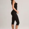Luma Modal Bodycon-jumpsuit med fyrkantig halsringning i svart