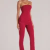 Lumi Mid-Rise Fitted Trousers  i Cherry Red