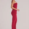 Lumi Mid-Rise Fitted Trousers  i Cherry Red