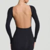 Lyla Modal Bodycon-miniklänning med öppen rygg i svart