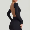 Lyla Modal Bodycon-miniklänning med öppen rygg i svart