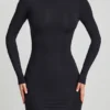 Lyla Modal Bodycon-miniklänning med öppen rygg i svart