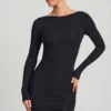 Lyla Modal Bodycon-miniklänning med öppen rygg i svart