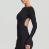 Lyla Modal Bodycon-miniklänning med öppen rygg i svart