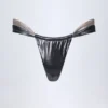 Maravi Ruched Thong Bikinibyxor i Silver Chrome