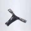 Maravi Ruched Thong Bikinibyxor i Silver Chrome