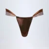 Maravi rynkad stringbikiniunderdel i bronsguld