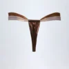Maravi rynkad stringbikiniunderdel i bronsguld