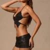 Maris Butterfly Tie-Back Top i svart