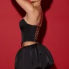 Marnie Bubble Hem Micro Mini Kjol i svart