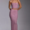 Melisande Embellished Mid Rise Gown Kjol i ljusrosa