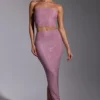 Melisande Embellished Mid Rise Gown Kjol i ljusrosa