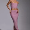 Melisande Embellished Mid Rise Gown Kjol i ljusrosa