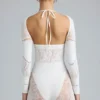 Melody Embellished Cut-Out Unitard i ivory