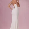Melora Embellished Corset Strapless Gown i Ivory