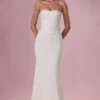 Melora Embellished Corset Strapless Gown i Ivory