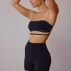 Mini-shorts med hög midja i svart