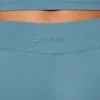 Mini-shorts med vridet midjeband och fickor i stenblu