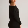 Mira Modal Off-Shoulder Wrap Miniklänning i svart