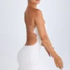 Misa Ruffle-Trim Cut-Out Bandeau Miniklänning i vitt