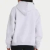 Mjuk bomullsjersey-hoodie i oversized-modell i gråmelerad
