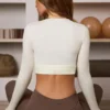 Mjuk jersey-crop-top i vitt