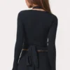 Mjuk jersey-wrap-toppar i svart