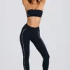 Mjuka Active Contrast-leggings i svart