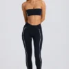 Mjuka Active Contrast-leggings i svart