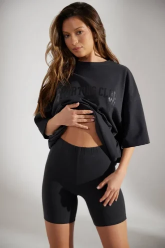 Mjuka bikershorts i bomull i svart