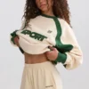 Mjuka minishorts i bomullsjersey med resår i marmor