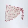 Molinas sarong med knytband i rött blommönster