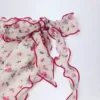Molinas sarong med knytband i rött blommönster