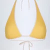 Morella halterneck-bikinitopp i gul rutig