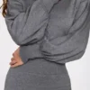 Moya långärmad jumpsuit i finstickat grått