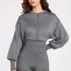 Moya långärmad jumpsuit i finstickat grått