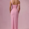 Naelle Mesh Draped Corset Gown i Candyfloss Pink