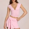 Nalia Modal Plunge Top i Blossom Pink