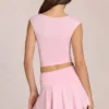 Nalia Modal Plunge Top i Blossom Pink