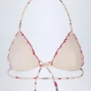 Noia Micro Triangle Bikini Top i rött blommönster