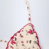 Noia Micro Triangle Bikini Top i rött blommönster
