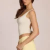 Norelle Modal Tie-Back Top i Ivory