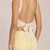 Norelle Modal Tie-Back Top i Ivory