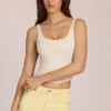 Norelle Modal Tie-Back Top i Ivory