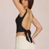 Norelle Modal Tie-Back Top i svart
