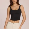 Norelle Modal Tie-Back Top i svart